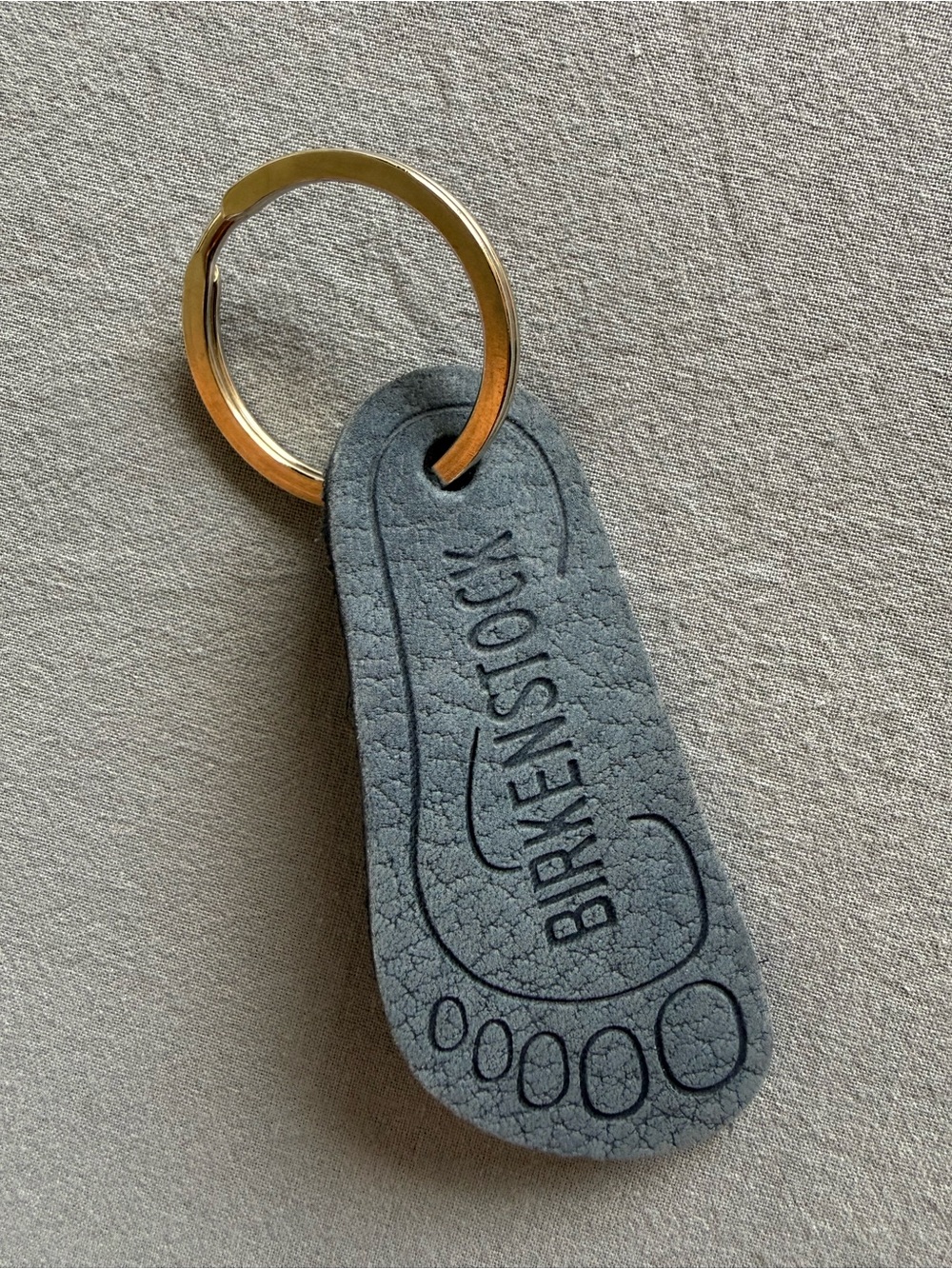 Birkenstock Blue Logo Keychain - New without tags